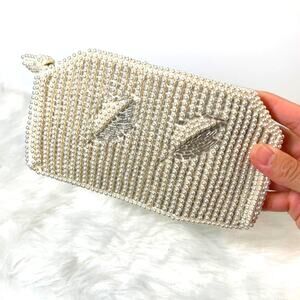 Elegant Pearl Beaded Clutch